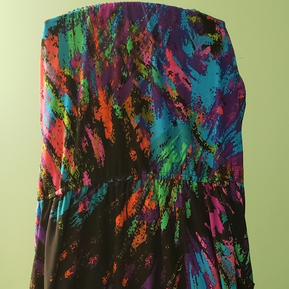 Multi colored strapless sundress - Picture 2 of 3